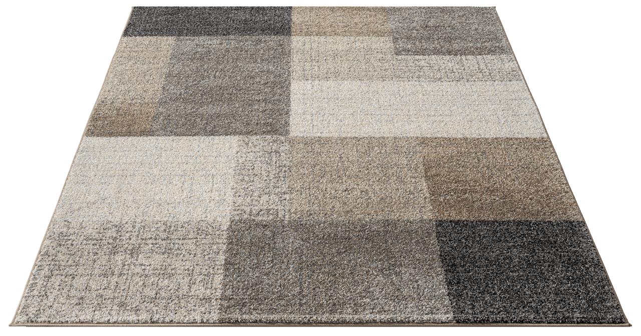 Moderner Teppich - Belos Kariert Beige/Taupe/Grau Moderner Teppich - Belos Kariert Beige/Taupe/Grau