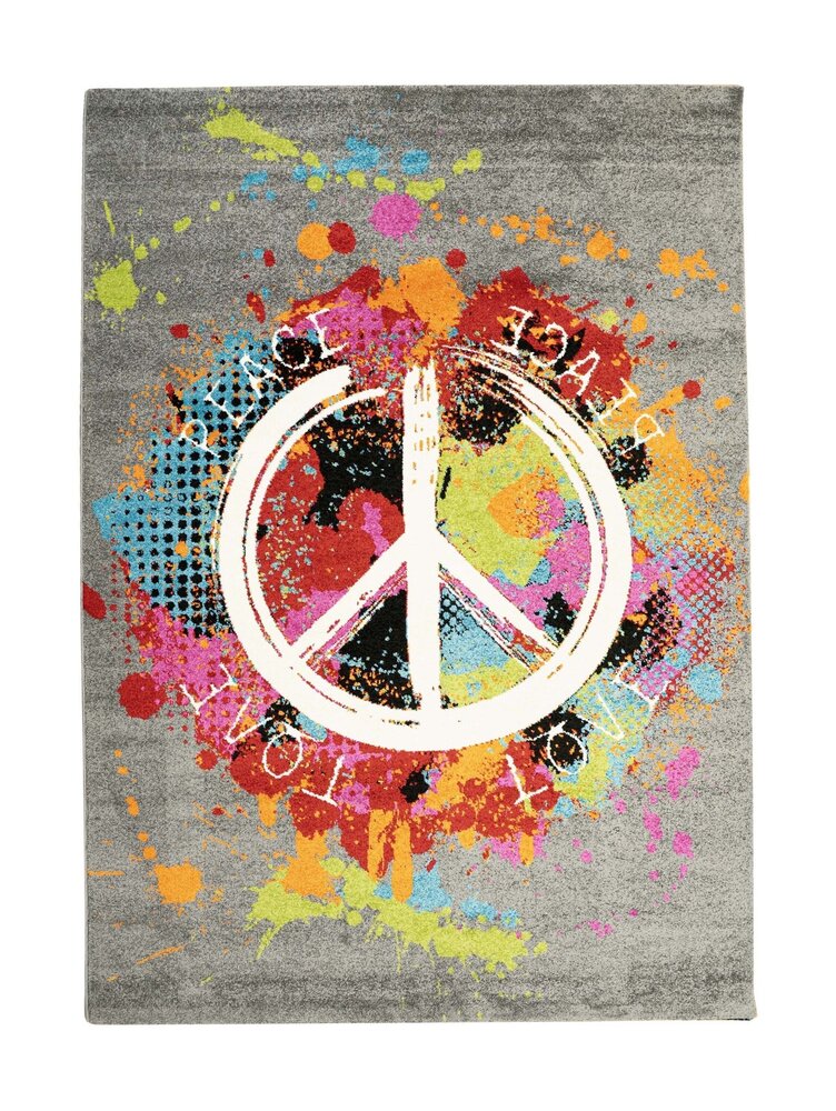 Vistoso Bunt Grau Peace Teppich - Vistoso Bunt Grau Peace Teppich -