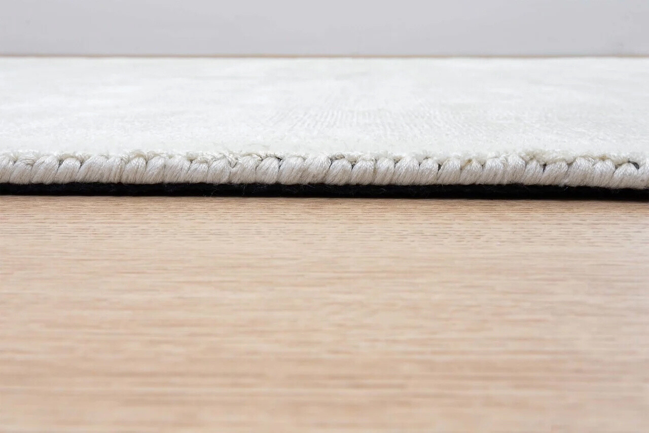 Lumbini Einfarbig Viskose Creme Teppich - Handgewebt Lumbini Einfarbig Viskose Creme Teppich - Handgewebt