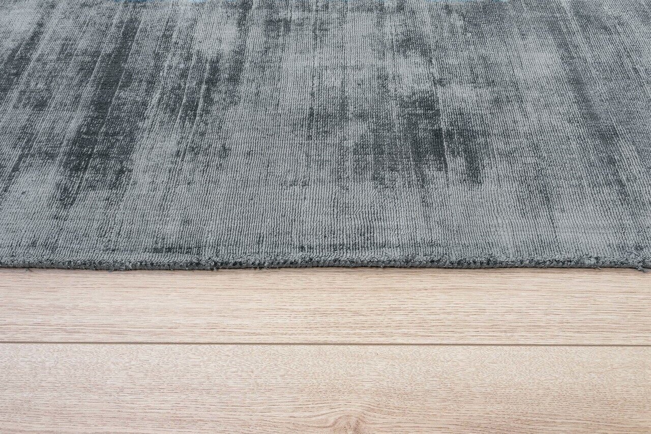 Lumbini Massiv Viskose Silber Teppich - Handgewebt