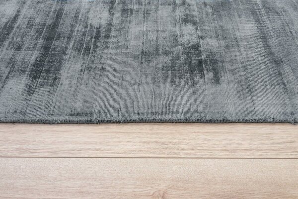 Lumbini Massiv Viskose Silber Teppich - Handgewebt