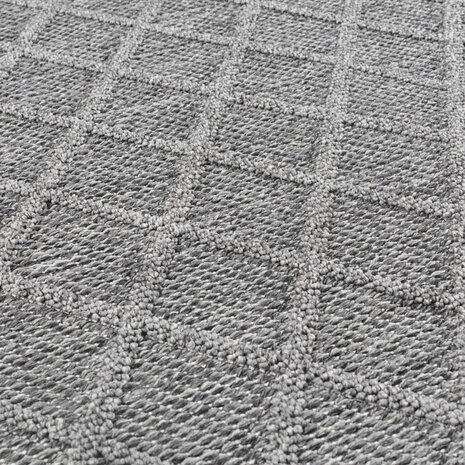 Tenedo Teppich für In & Outdoor Grau - Kariert Tenedo Teppich für In & Outdoor Grau - Kariert