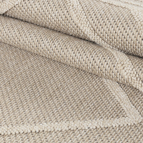 Outdoor Beige Teppich - Kariert Outdoor Beige Teppich - Kariert