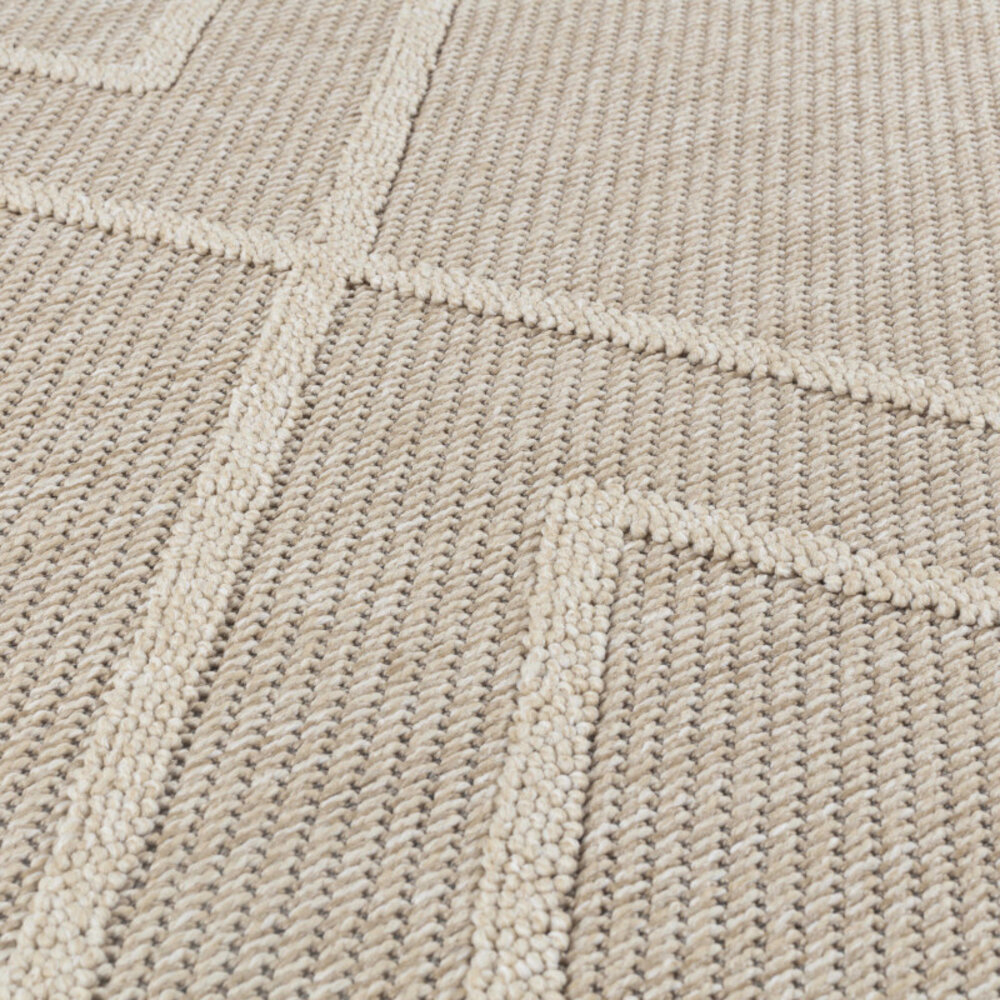 Outdoor Beige Teppich - Kariert Outdoor Beige Teppich - Kariert