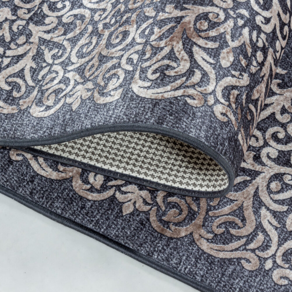 Amira Vintage Schwarz Teppich - Waschbar Amira Vintage Schwarz Teppich - Waschbar