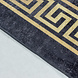 Amira Römisches Motiv Schwarz / Gold Teppich - Waschbar Amira Römisches Motiv Schwarz / Gold Teppich - Waschbar