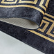 Amira Römisches Motiv Schwarz / Gold Teppich - Waschbar Amira Römisches Motiv Schwarz / Gold Teppich - Waschbar