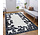 Amira Patchwork Design Schwarz/Weiß Teppich - Waschbar