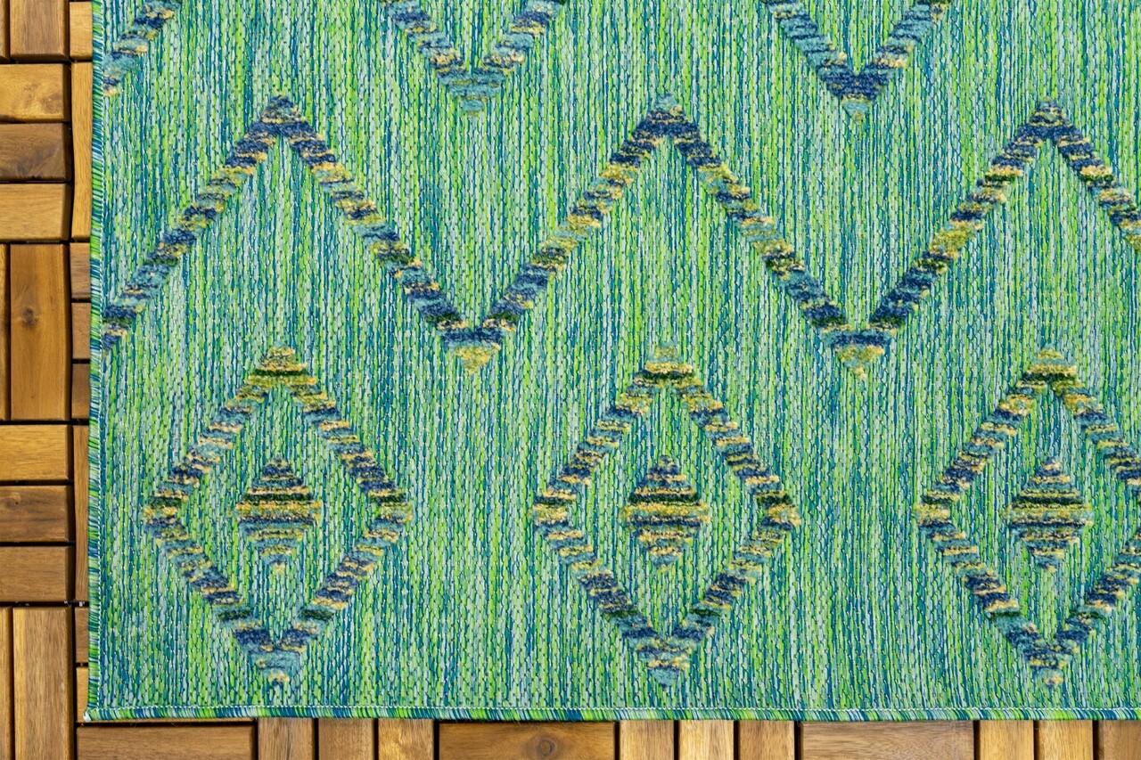 Lilah Grün Teppich In & Outdoor - Kariert Lilah Grün Teppich In & Outdoor - Kariert