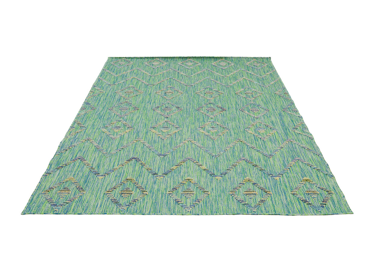Lilah Grün Teppich In & Outdoor - Kariert Lilah Grün Teppich In & Outdoor - Kariert
