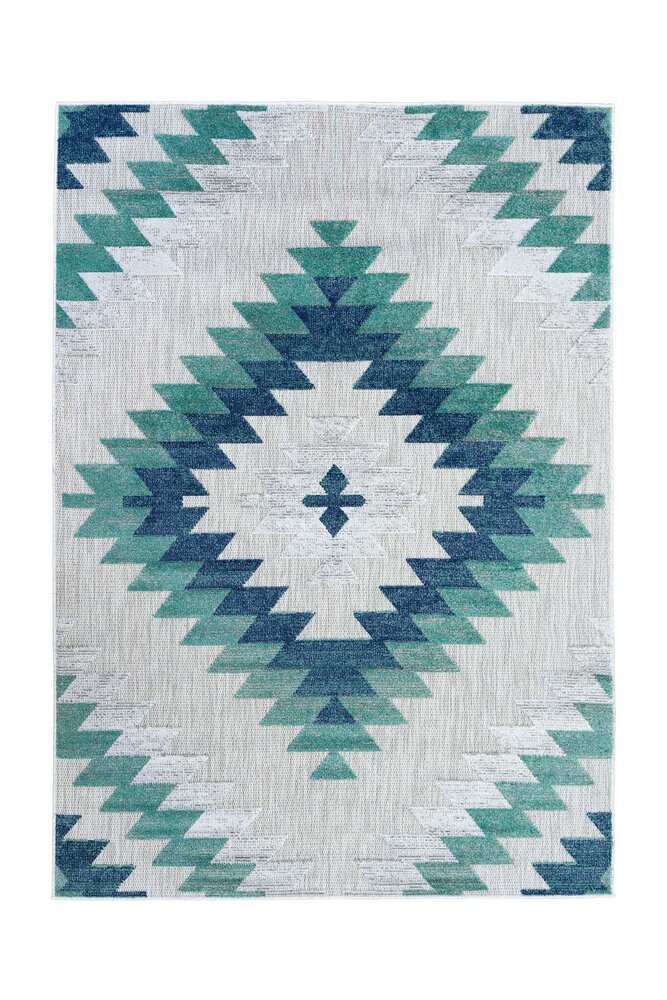 Lilah Blauer Teppich In & Outdoor - Boho Lilah Blauer Teppich In & Outdoor - Boho