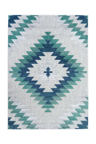 Lilah Blauer Teppich In & Outdoor - Boho Lilah Blauer Teppich In & Outdoor - Boho