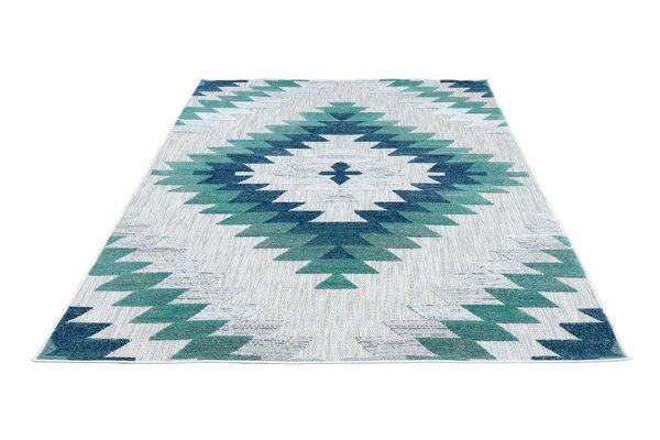 Lilah Blauer Teppich In & Outdoor - Boho Lilah Blauer Teppich In & Outdoor - Boho