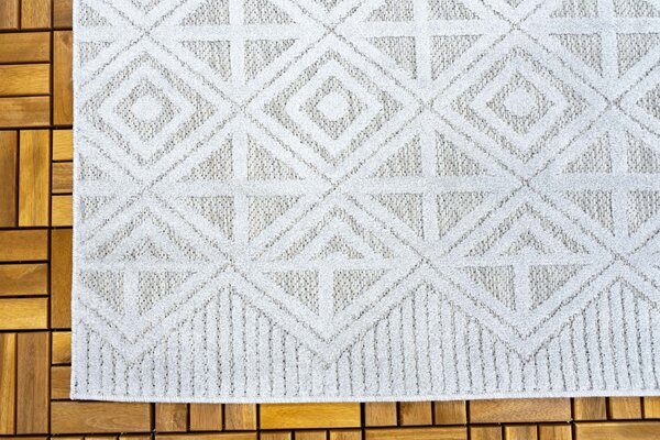 Lilah Teppich In & Outdoor Grau - Kariert Lilah Teppich In & Outdoor Grau - Kariert