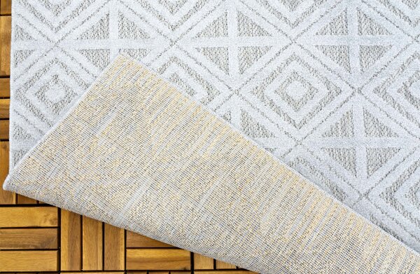 Lilah Teppich In & Outdoor Grau - Kariert Lilah Teppich In & Outdoor Grau - Kariert