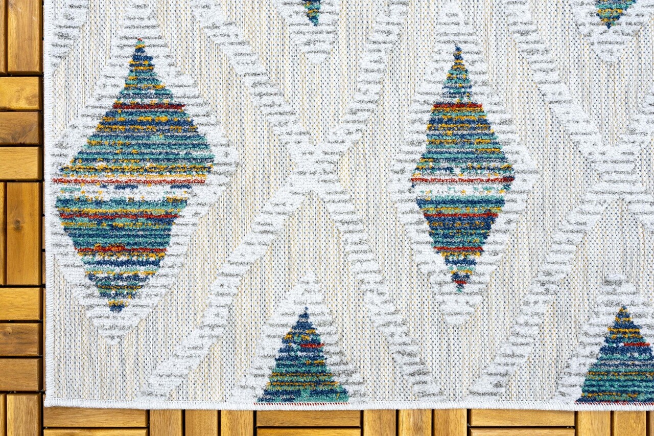 Lilah Multi-Teppich In & Outdoor - Kariert