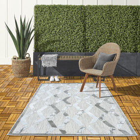 Lilah Teppich In & Outdoor Grau - Kariert