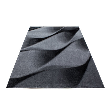 Jaden Modern Schwarz/Grau Teppich - Kurzflor