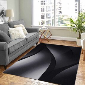 Teppich Modern - Marlon Wave Schwarz/Grau Teppich Modern - Marlon Wave Schwarz/Grau