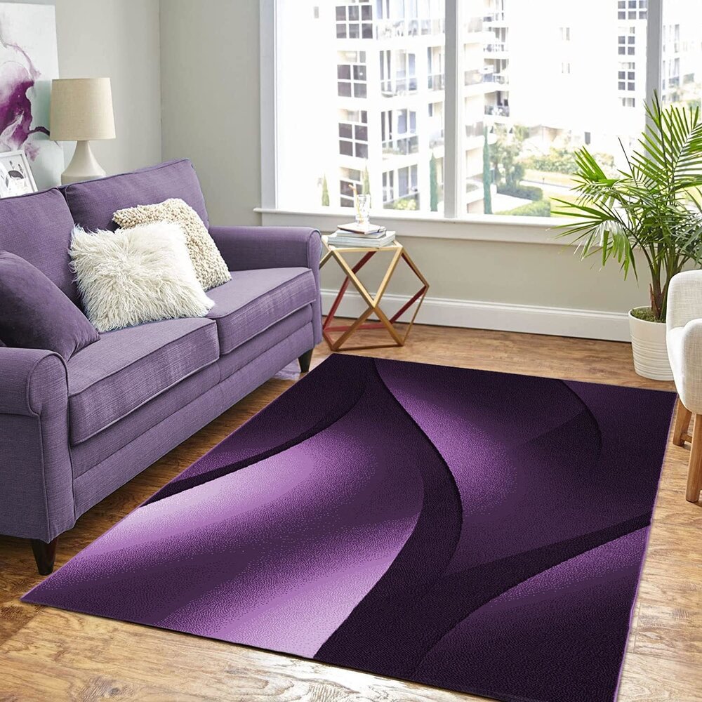 Teppich Modern - Marlon Wave Lila Teppich Modern - Marlon Wave Lila