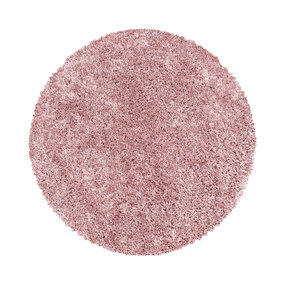 Azure Hochflor-Teppich in Rosa - Rund Azure Hochflor-Teppich in Rosa - Rund