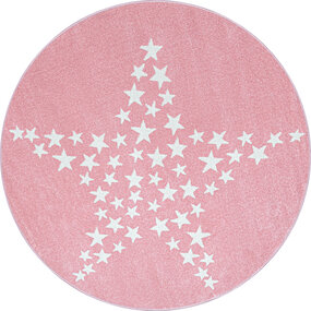 Kinderzimmer Rund Rosa Teppich - Star Kinderzimmer Rund Rosa Teppich - Star