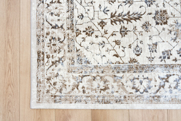 Minye Modern Creme / Beige / Grau Teppich - Designer