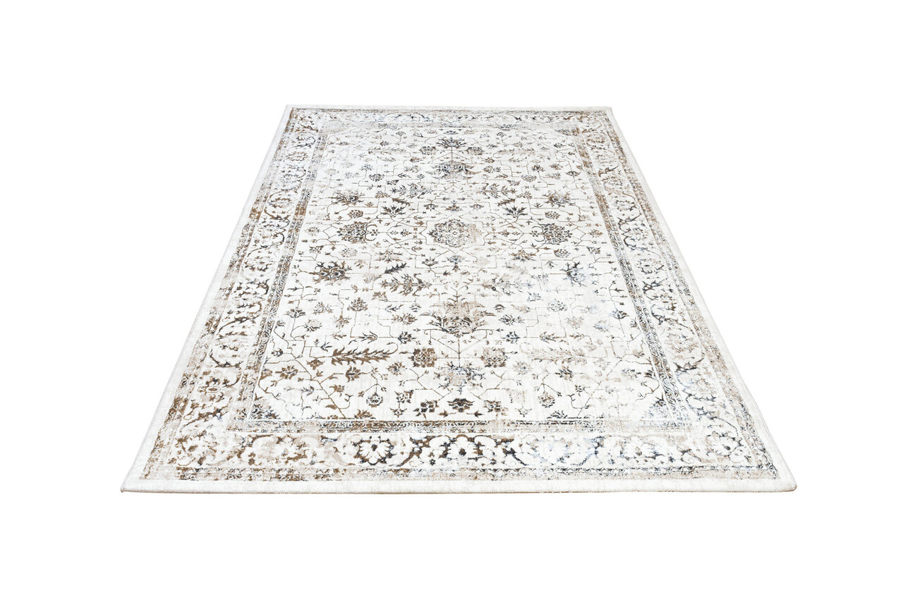 Minye Modern Creme / Beige / Grau Teppich - Designer