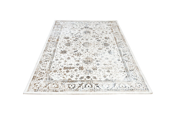 Minye Modern Creme / Beige / Grau Teppich - Designer