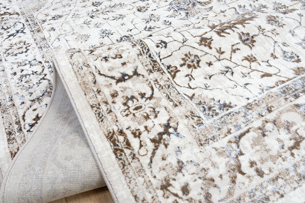 Minye Modern Creme / Beige / Grau Teppich - Designer