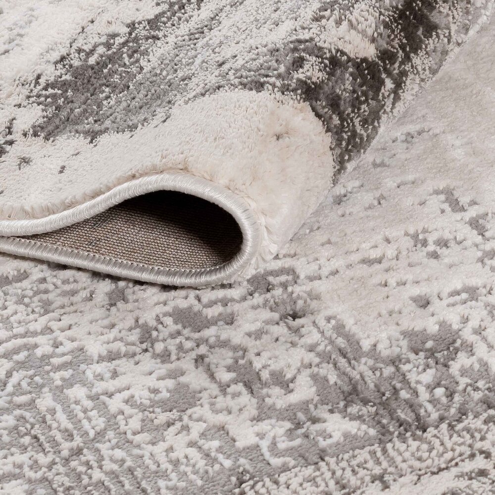 Teppich Tamara - Griechisches Motiv Modern Kurzflor - Grau