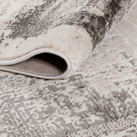 Teppich Tamara - Griechisches Motiv Modern Kurzflor - Grau