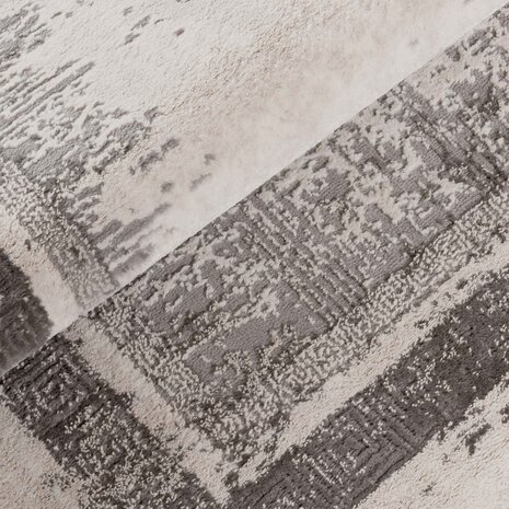 Teppich Tamara - Griechisches Motiv Modern Kurzflor - Grau