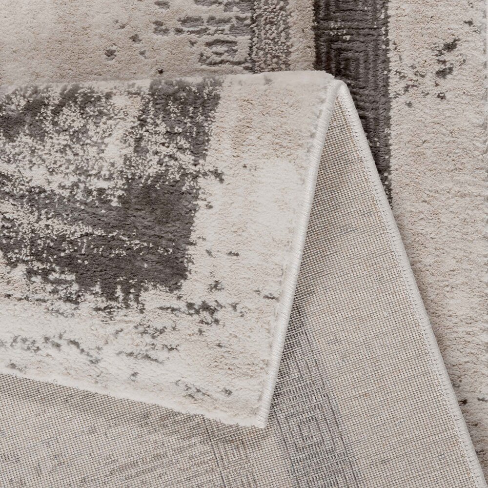 Teppich Tamara - Griechisches Motiv Modern Kurzflor - Grau