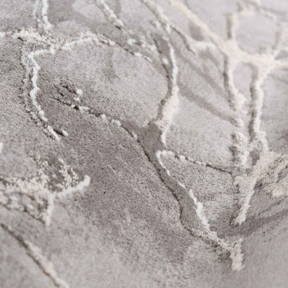 Teppich Tamara - Marmor Design Modern Kurzflor - Grau