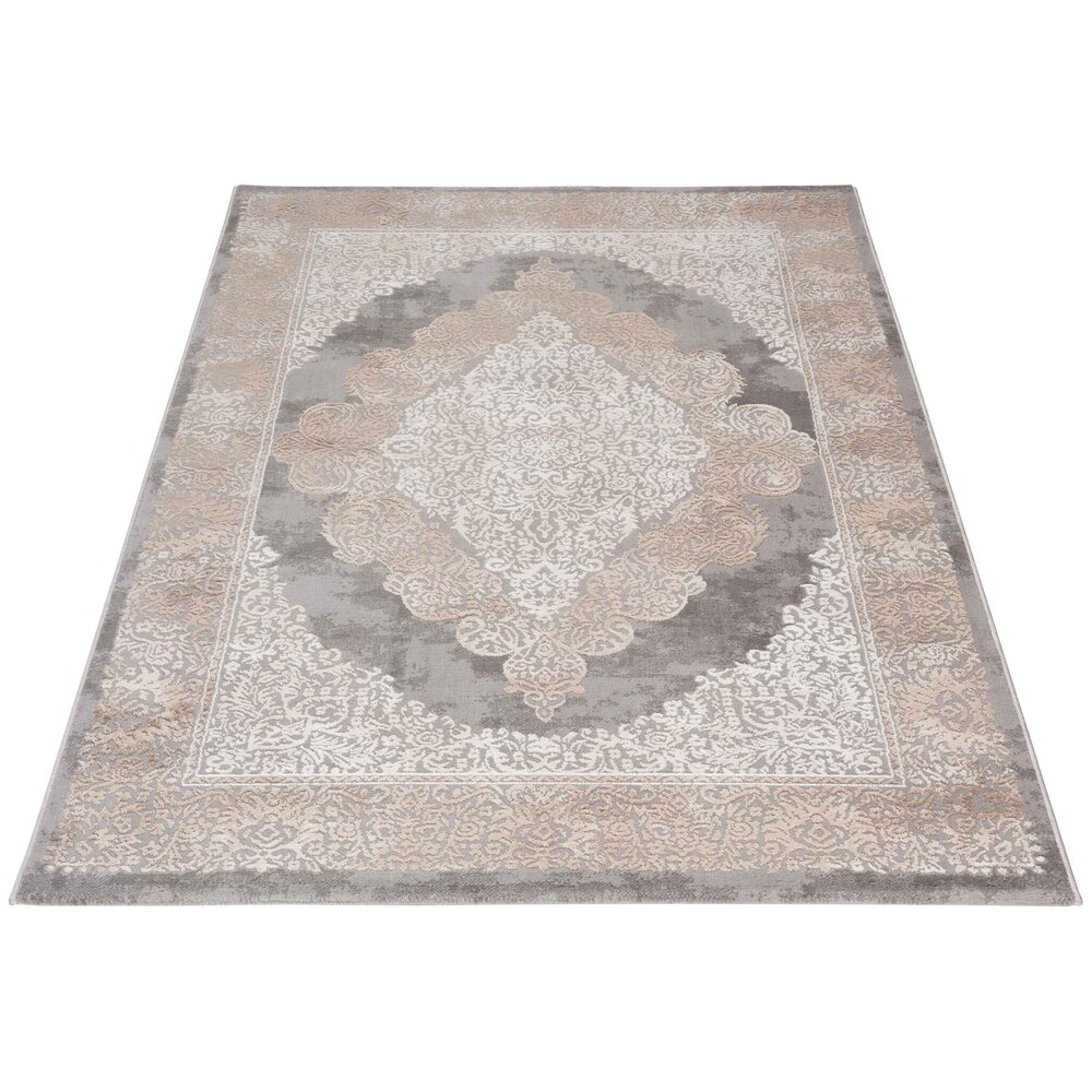 Teppich Tamara - Klassisches Design Modern Kurzflor - Grau