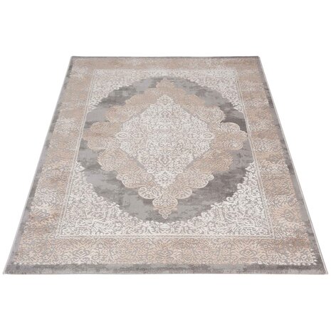 Teppich Tamara - Klassisches Design Modern Kurzflor - Grau