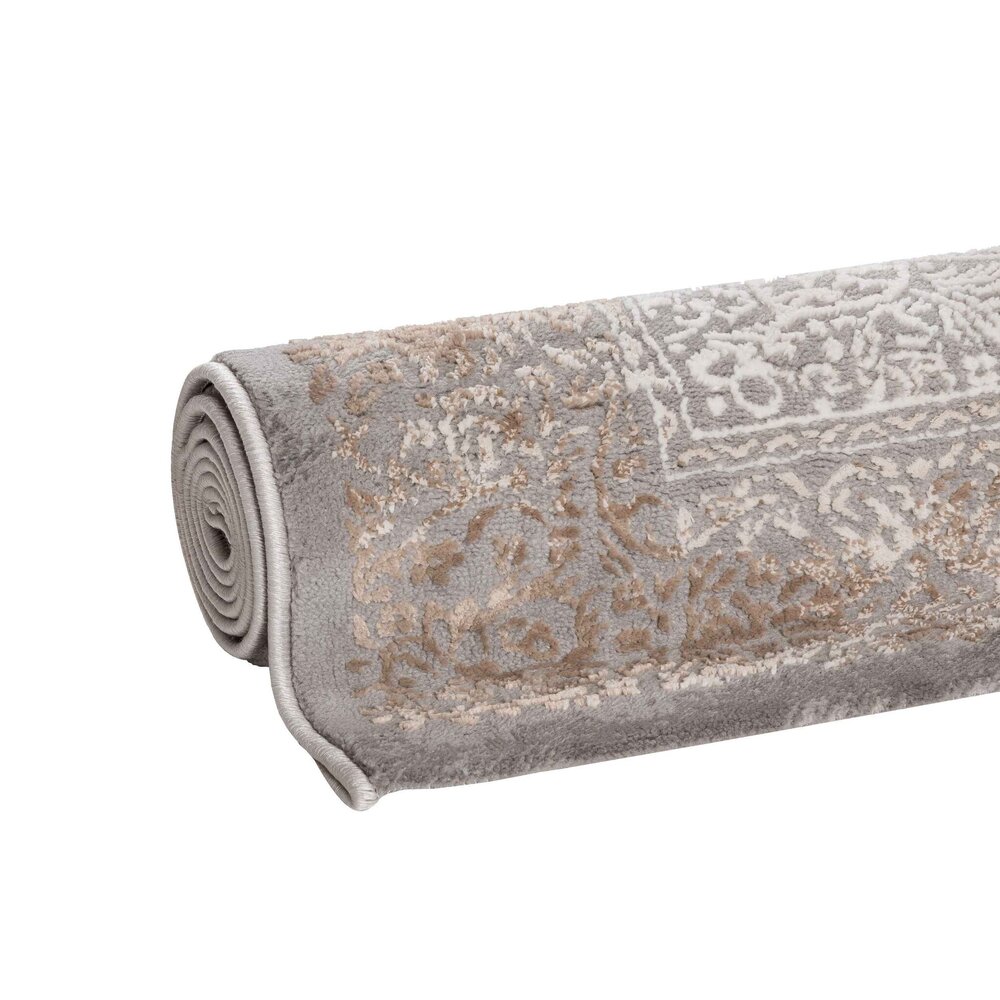 Teppich Tamara - Klassisches Design Modern Kurzflor - Grau