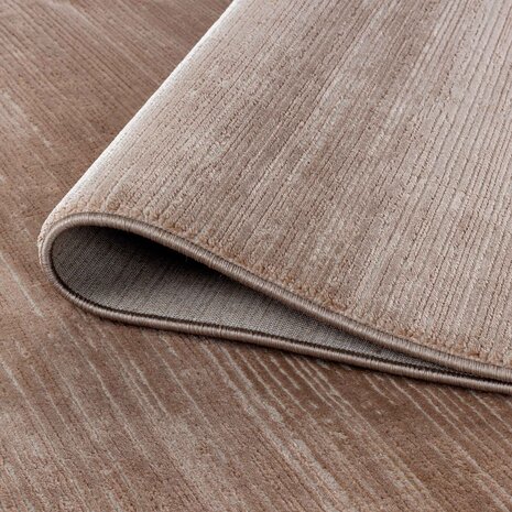 Teppich Eleganza - Gestreift Modern Kurzflor - DunkelBeige
