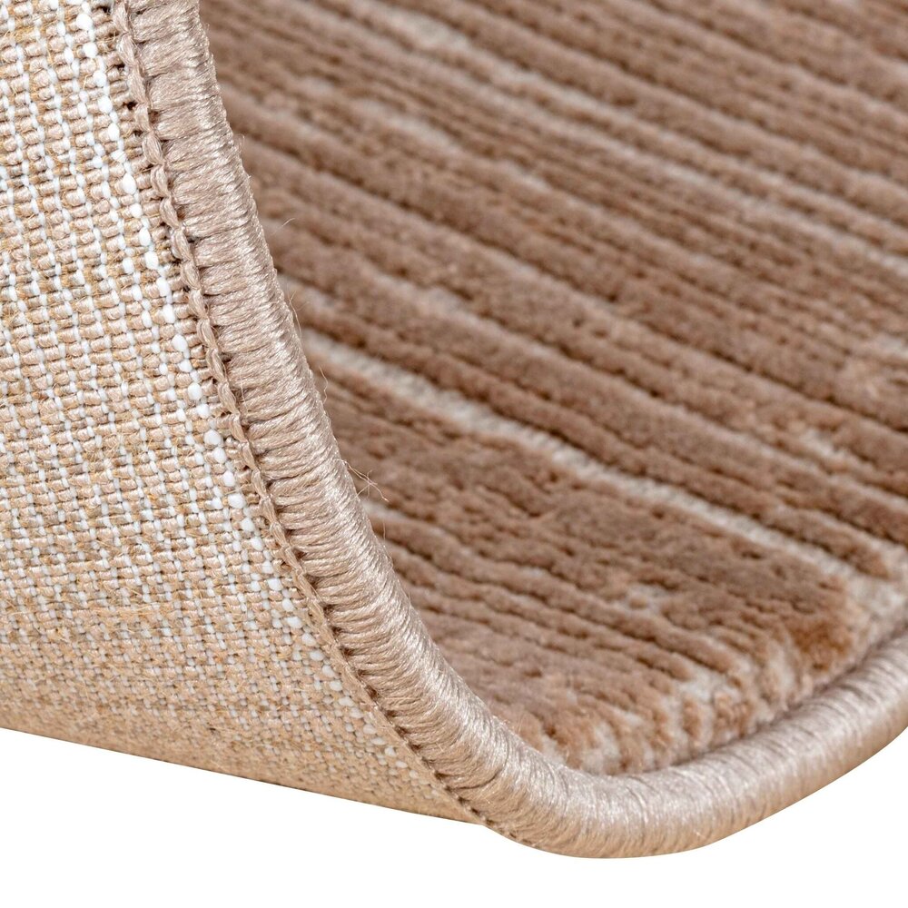 Teppich Eleganza - Gestreift Modern Kurzflor - DunkelBeige