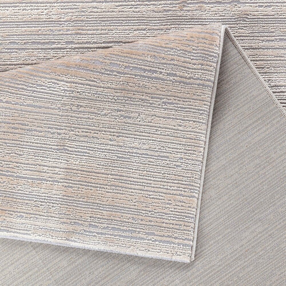 Eleganza Teppich - Gestreift Modern Kurzflor - Beige/Grau Eleganza Teppich - Gestreift Modern Kurzflor - Beige/Grau