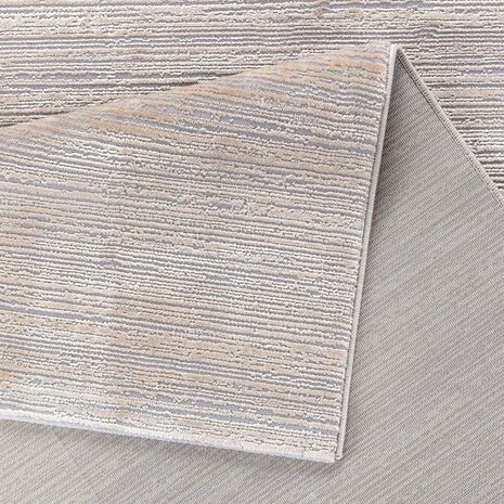 Eleganza Teppich - Gestreift Modern Kurzflor - Beige/Grau Eleganza Teppich - Gestreift Modern Kurzflor - Beige/Grau
