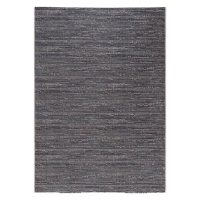 Eleganza Teppich - Gestreift Modern Kurzflor - DunkelGrau Eleganza Teppich - Gestreift Modern Kurzflor - DunkelGrau