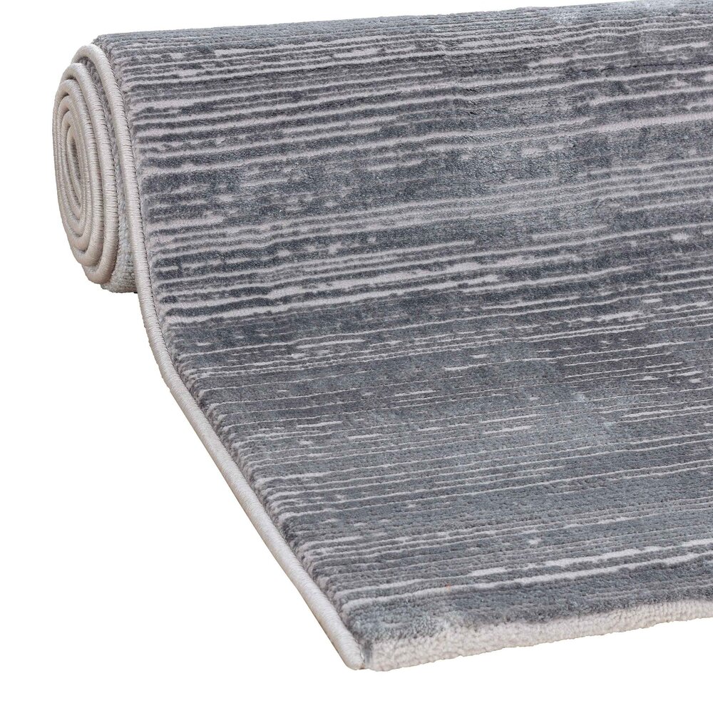 Eleganza Teppich - Gestreift Modern Kurzflor - DunkelGrau Eleganza Teppich - Gestreift Modern Kurzflor - DunkelGrau