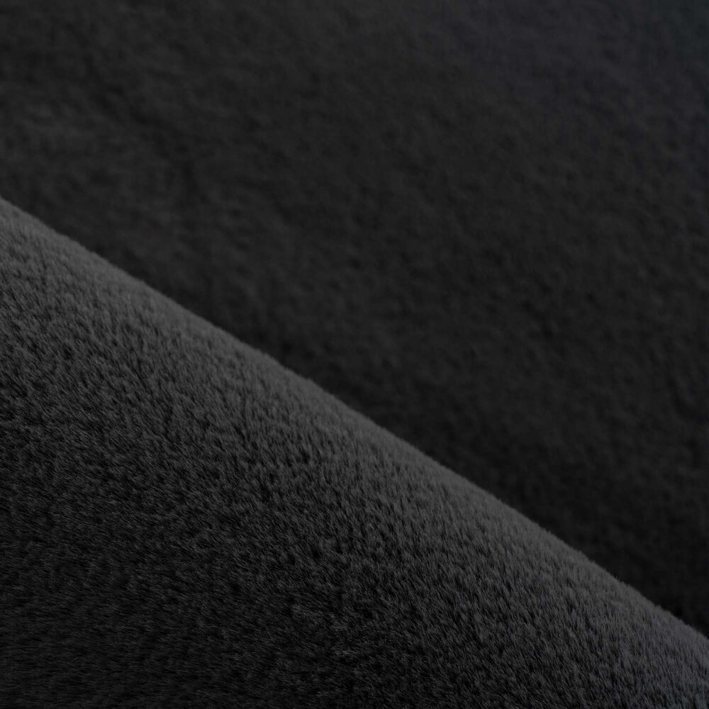 Teresa Hochflor Flauschiger Schwarz Teppich - Teresa Hochflor Flauschiger Schwarz Teppich -