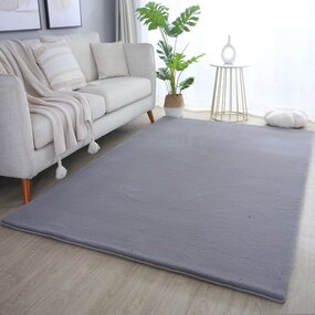 Teresa Hochflor Flauschiger Grau Teppich - Teresa Hochflor Flauschiger Grau Teppich -
