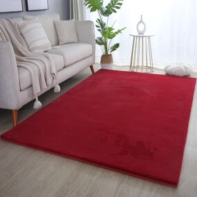 Teresa Hochflor Flauschiger Rot Teppich - Teresa Hochflor Flauschiger Rot Teppich -