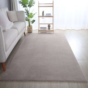 Alberta Kurzflor Flauschiger Beige Teppich - Alberta Kurzflor Flauschiger Beige Teppich -