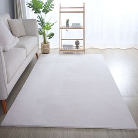 Alberta Kurzflor Flauschiger Teppich Creme - Alberta Kurzflor Flauschiger Teppich Creme -
