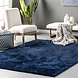 Waschbarer Teppich - Solid Dunkelblau Waschbarer Teppich - Solid Dunkelblau